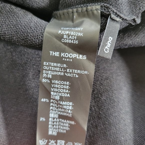 The Kooples Knit Grommet Skirt In Black - Picture 6 of 6